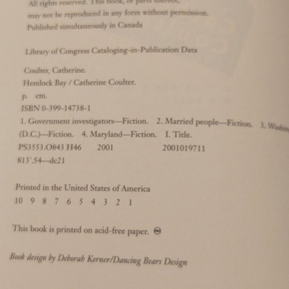 EUC Signed Copy of Hemlock Bay - Picture 5 of 5